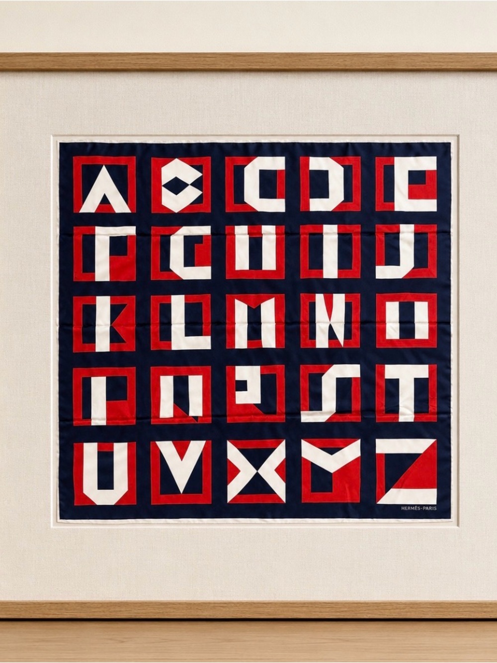 Hermes Alphabet Letters Scarf - Picture 2 of 2